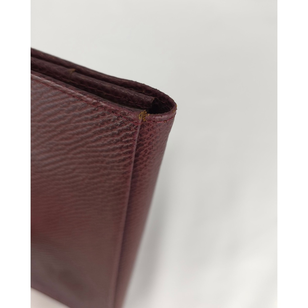 Vintage Rudolph Valentino Burgundy Leather Continental Wallet Embossed Logo - Picture 14 of 15